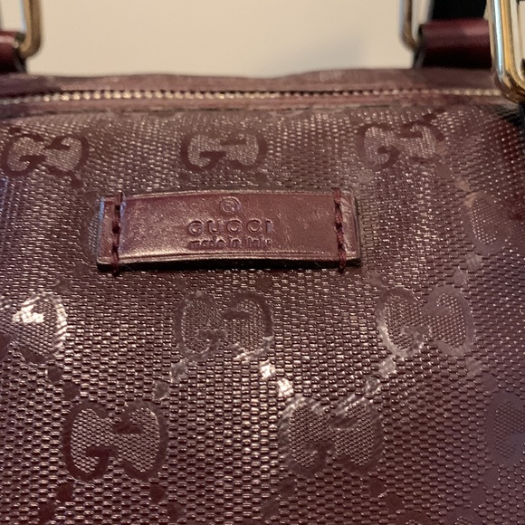 Authentic Gucci Imprime Monogram Medium Joy Boston Bordeaux - Picture 3 of 15